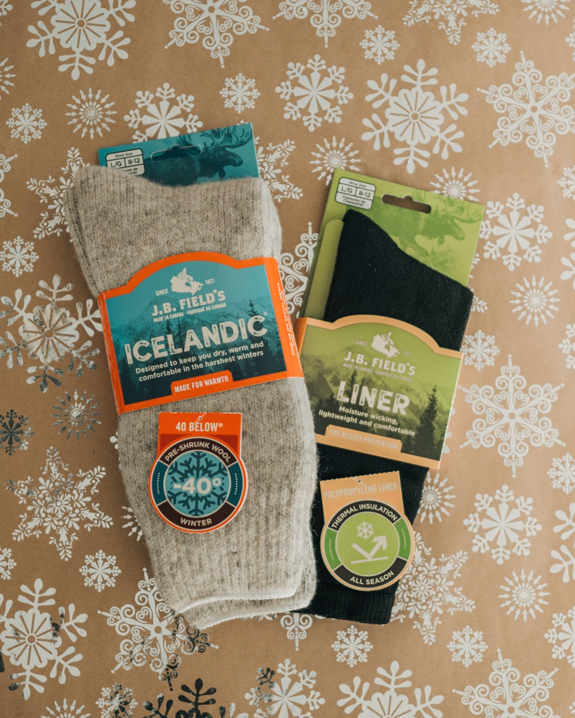 J.B. Field's Arctic Trail socks wool closeup highlights preshrunk wool fibers and warmth.