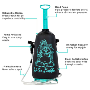 JBL Water Buddha Rinse Kit hose extended for flexible on the go rinsing