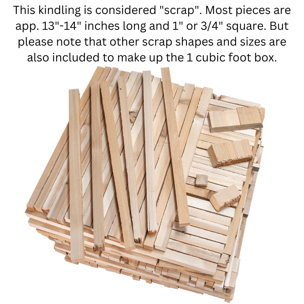 JCs Wildlife cedar kindling made from scrap cedar, environmentally friendly.