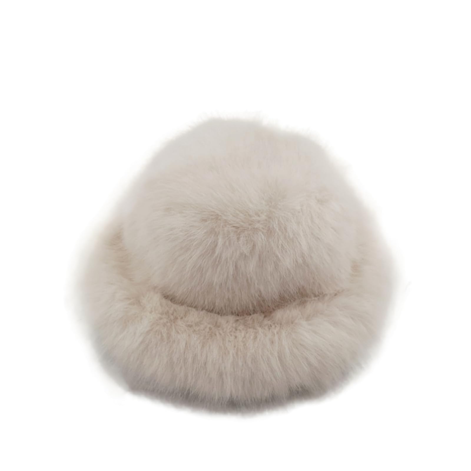 JDYaoYing women's fuzzy bucket hat front view showing warm faux fur comfort