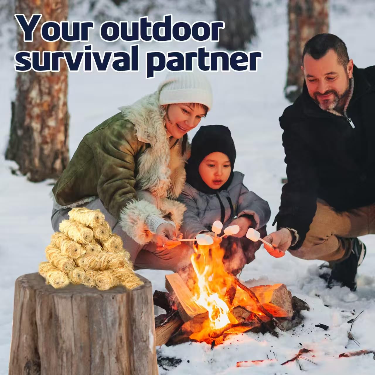 JDZKOMKE Fire Starter includes survival tin for emergencies.