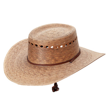 Jeanne Simmons Gambler Dark Palm Braid Hat brim width provides shade