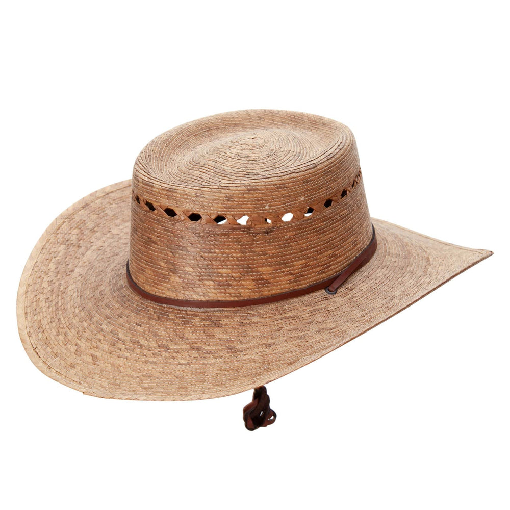 Jeanne Simmons Gambler Dark Palm Braid Hat brim width provides shade