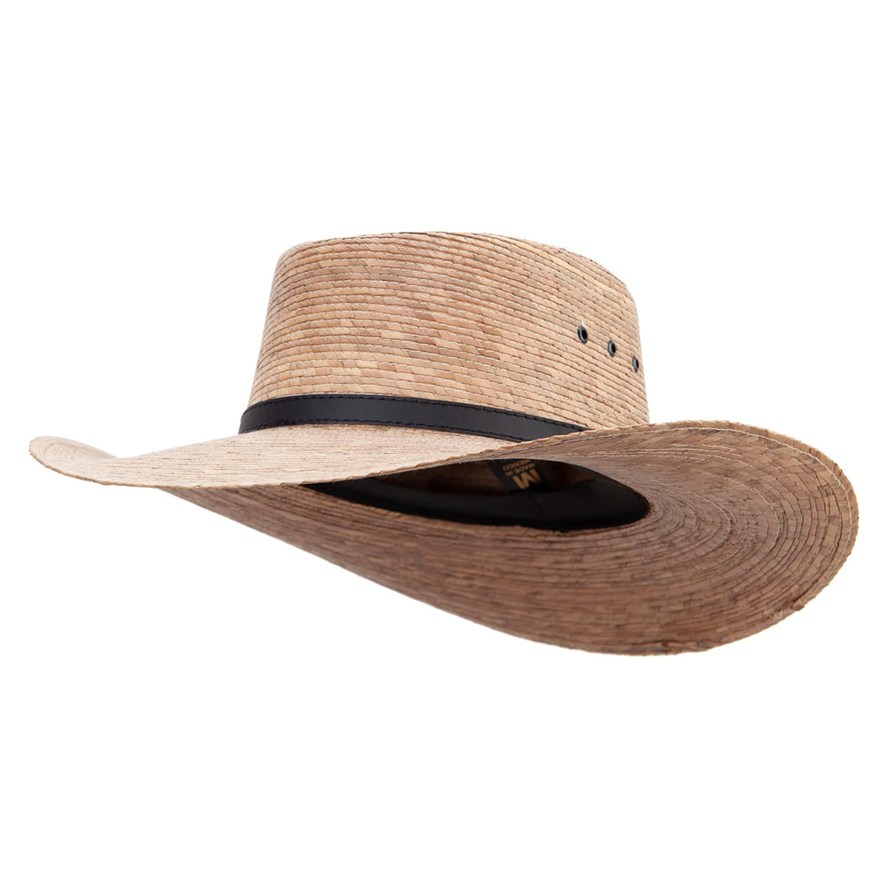 Jeanne Simmons men's palm braid gambler hat top crown for a timeless outdoor look.