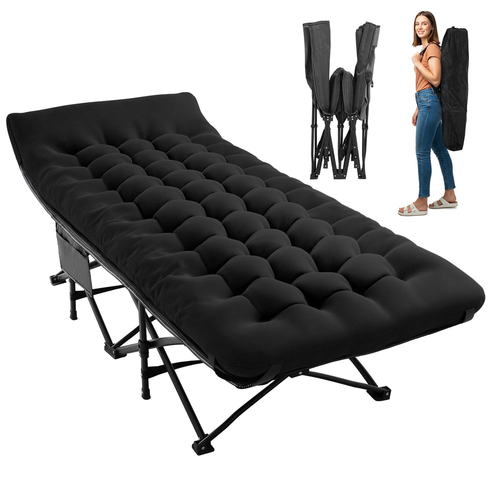 JEAREY camping cot 28-inch wide unfolded for reliable outdoor sleep