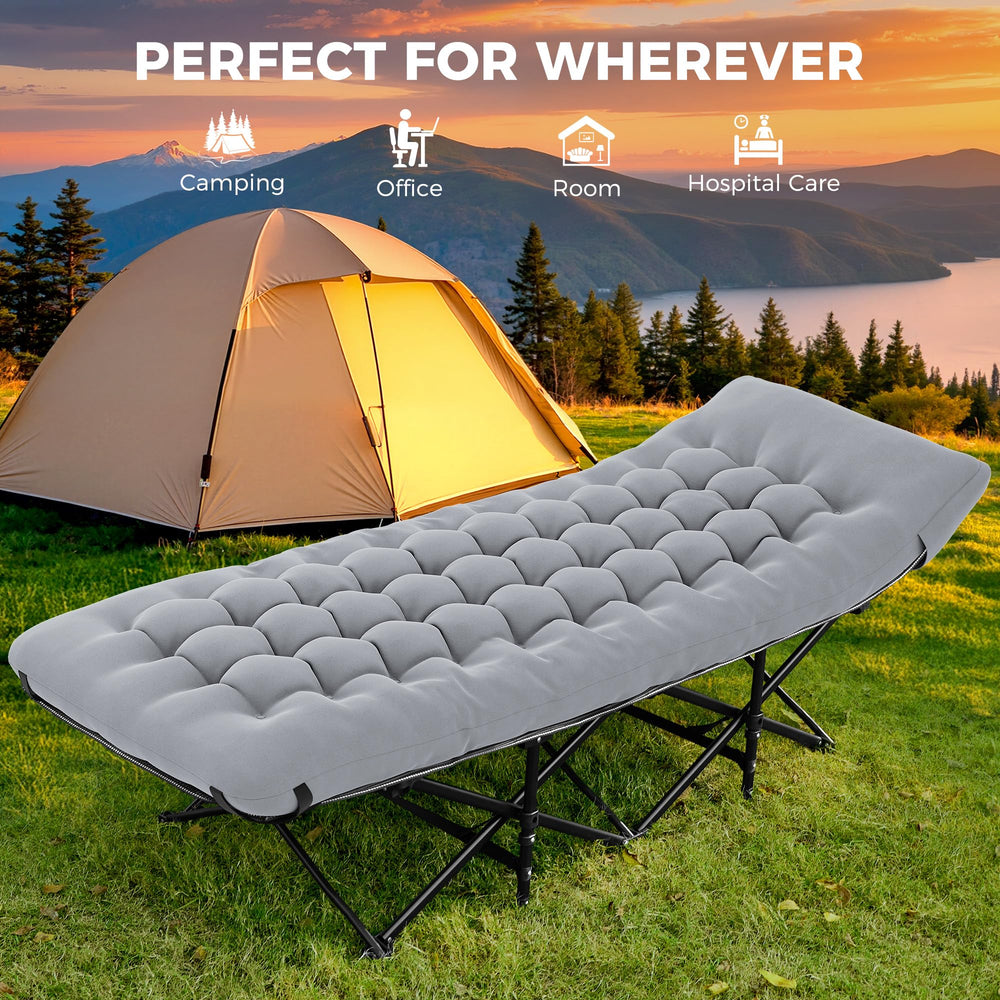 JEAREY camping cot 28inch wide capacity 330lb support