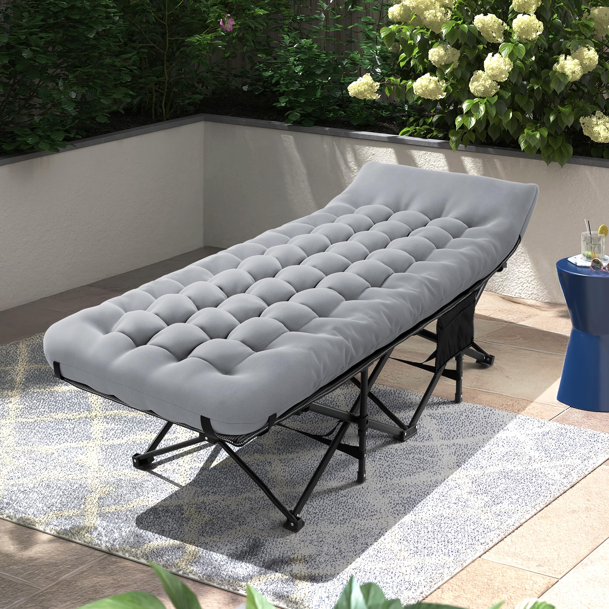 JEAREY camping cot light gray color for versatile spaces