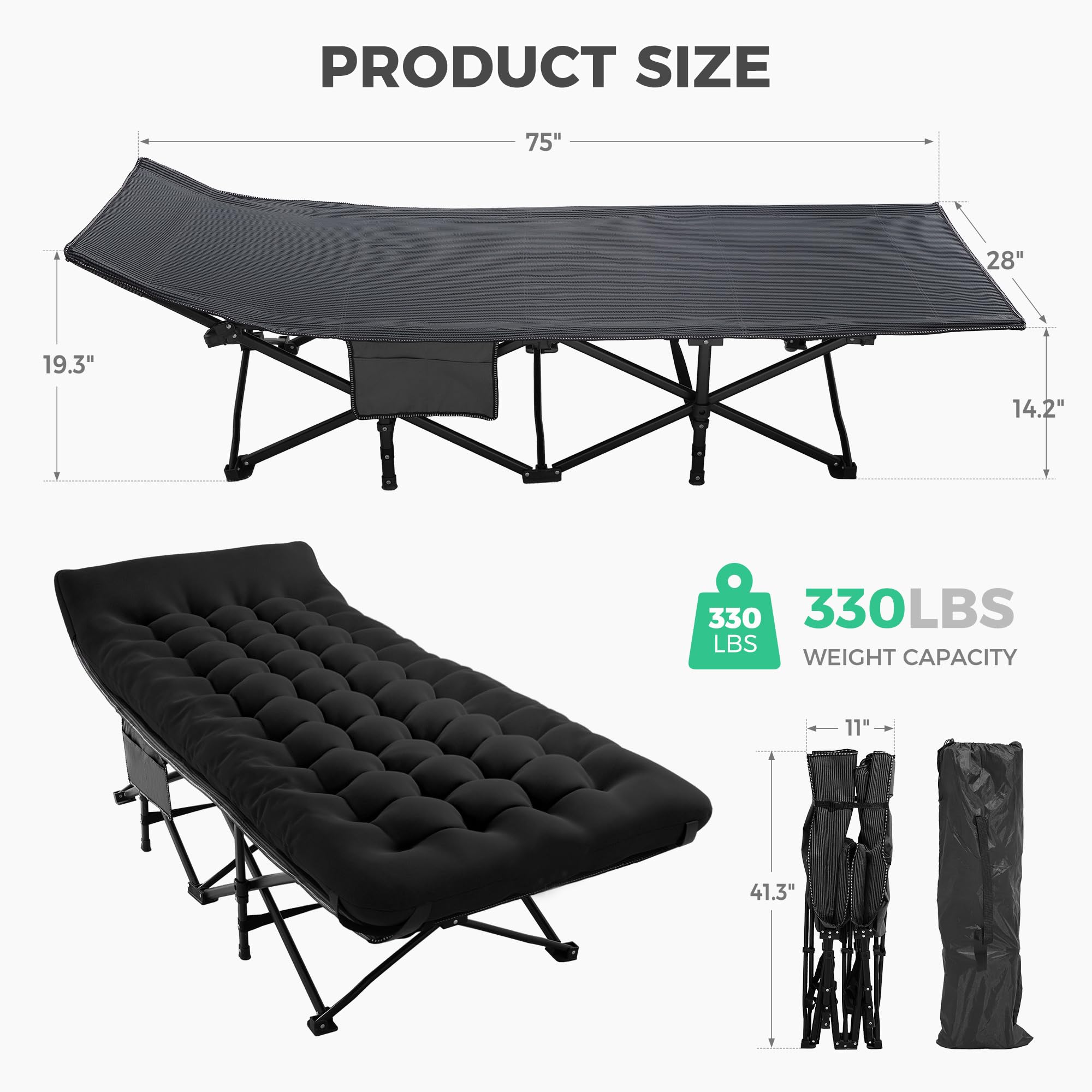 JEAREY indoor/outdoor rest solution for bedrooms, patios, or offices