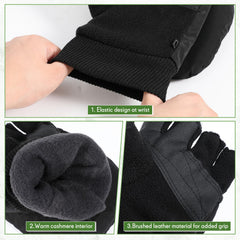 Reinforced leather palm for grip and durability