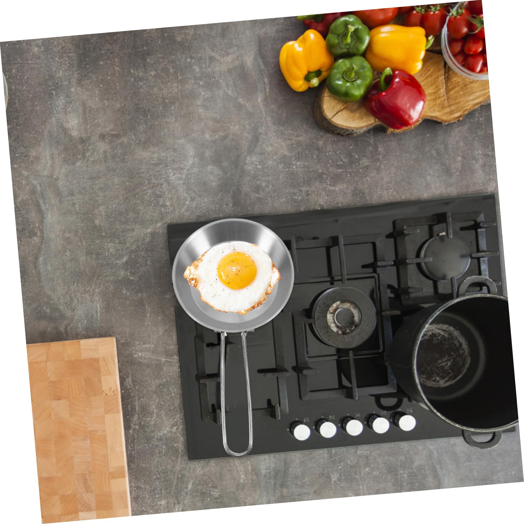 JECOMPRIS foldable-handle pan saves space for kitchen drawers and packs.