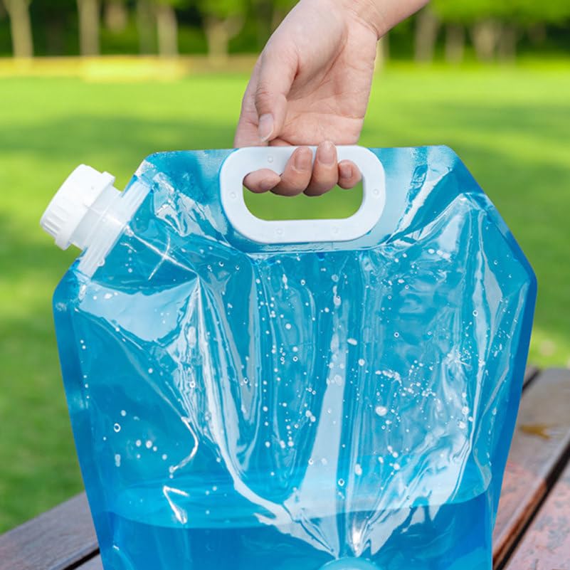 Lightweight JECOMPRIS water bag folds to save space in a backpack.