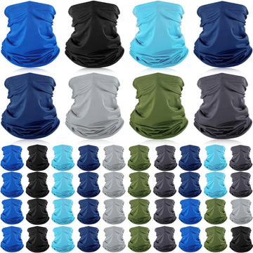 Jeere 40-pack neck gaiters in seven color options for outdoor wear.