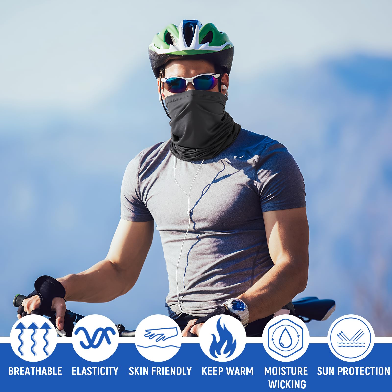 Jeere gaiter showing multiple wear styles for versatile outdoor use.