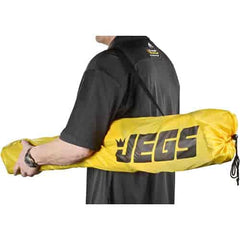 Storage bag with strap provides easy transport and compact storage