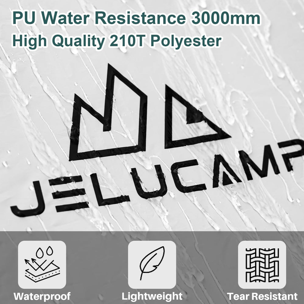 JELUCAMP dome tent in lightweight portable bag emphasizes easy transport.