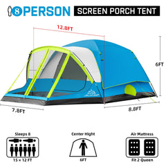 JELUCAMP full mesh design tent delivers 360° airflow and views