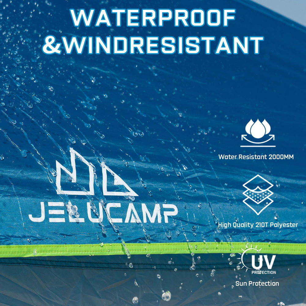 JELUCAMP SUV tent dual-use design works standalone or attached to a vehicle