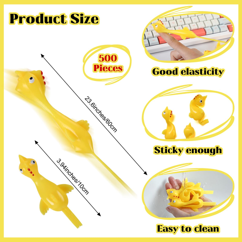 Jenaai flying chicken slingshot in hand shows easy aim and indoor play