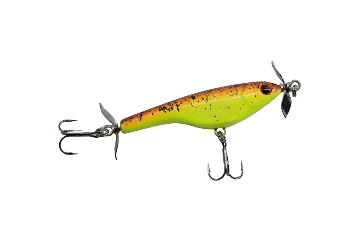 Jenko Shinobi Spy Bait Sunburst 1/4 oz in action for precise casting and lure performance