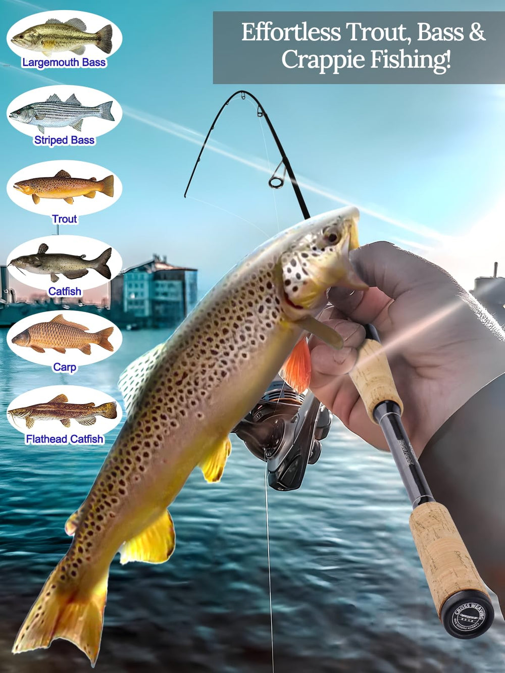 Jenseits bass-salmon-ready setup in action scenario