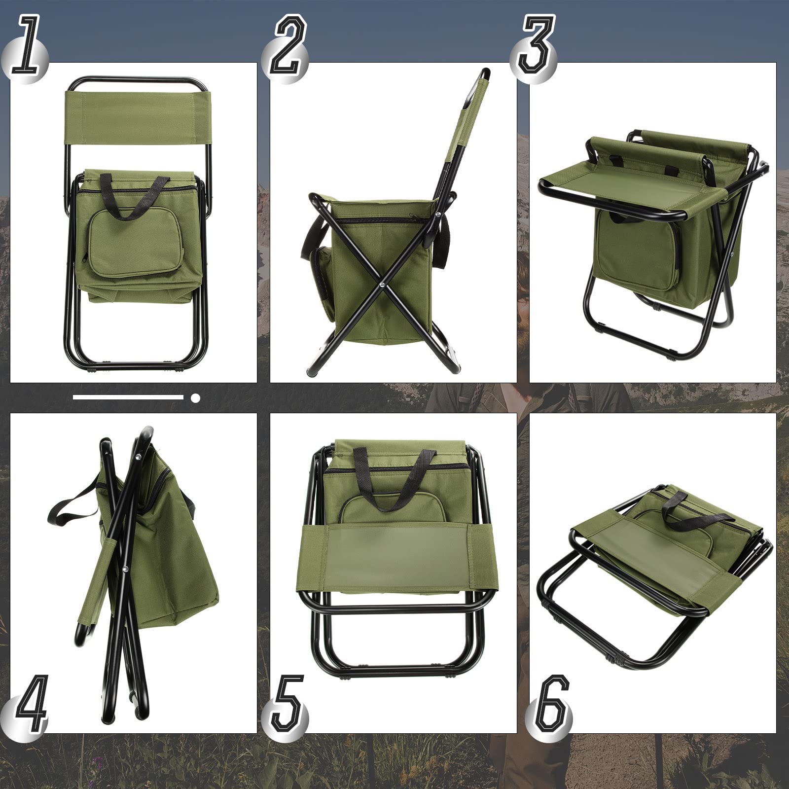 Jerify fishing chair anti slip pads provide stable seating on uneven ground