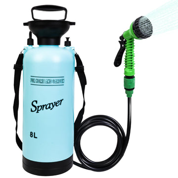 JIESIHAO portable shower blue-8l compact for camping showers and quick rinses.