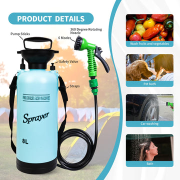 JIESIHAO portable shower-hand-pump easy pressure without electricity for off-grid use.