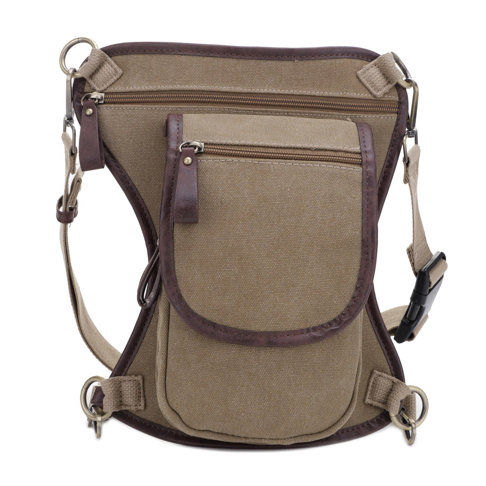 JESSIE & JAMES concealed carry leg bag closeup with durable canvas.