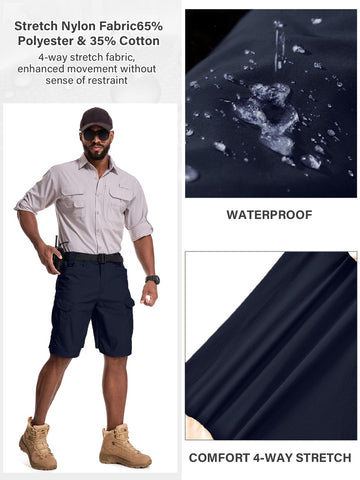 Jessie Kidden 3D-cut durable quick-dry shorts blue ideal for hiking and fishing