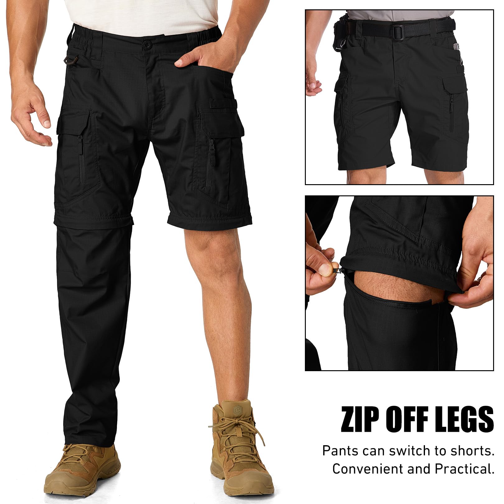 Jessie Kidden zip off conversion close up demonstrates pants to shorts feature