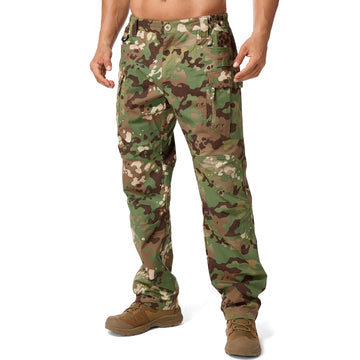 Jessie Kidden Men's Flex Stretch Tactical Pants front view shows flexible movement for outdoor tasks.