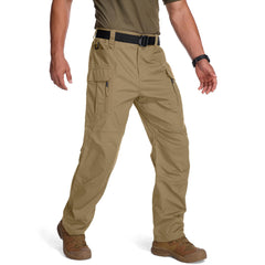 Jessie Kidden men's flex stretch tactical pants front view showing mobility-ready fit