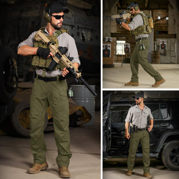 Jessie Kidden mens flex stretch tactical pants waistband closeup for comfortable fit