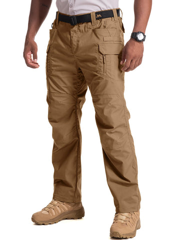 Jessie Kidden mens flex stretch tactical pants front view shows rugged cargo pockets for daily carry
