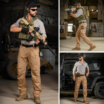 Jessie Kidden tactical pants with multiple pockets demonstrated for quick-access gear