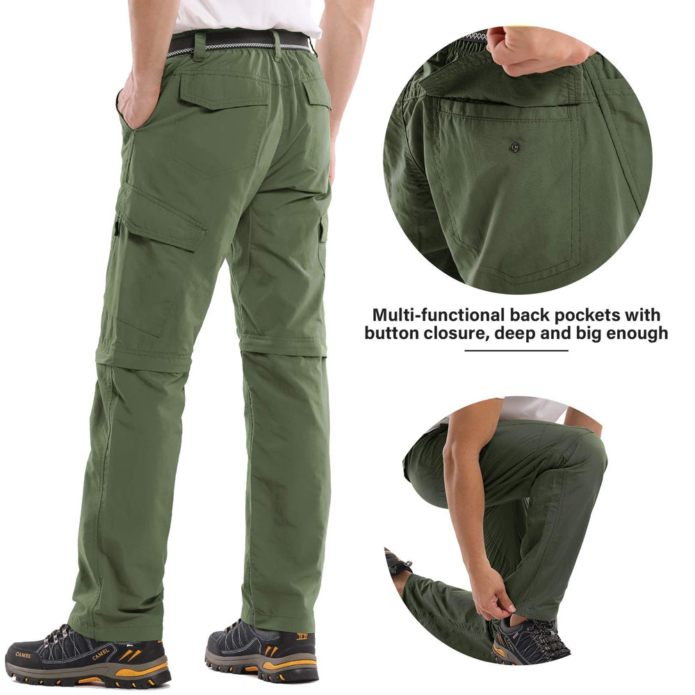 Jessie Kidden Mens Hiking Pants Water-Repellent Fabric keeps gear dry in light rain.