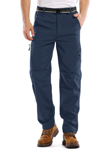 Jessie Kidden men's hiking pants outer layer repels rain and snow for outdoor comfort.
