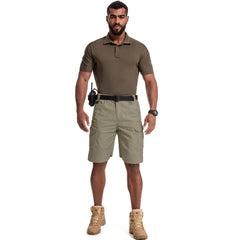 Jessie Kidden mens cargo shorts show multiple pockets for tools and keys