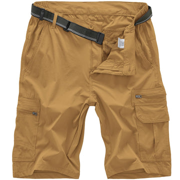 Jessie Kidden 6222 shorts front view in yellow brown, quick-dry outdoor comfort.
