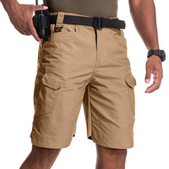 Jessie Kidden mens tactical shorts side pocket close-up showing secure cargo storage