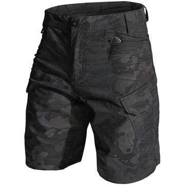 Jessie Kidden men's tactical shorts front view highlights quick-dry, durable ripstop fabric for outdoor use