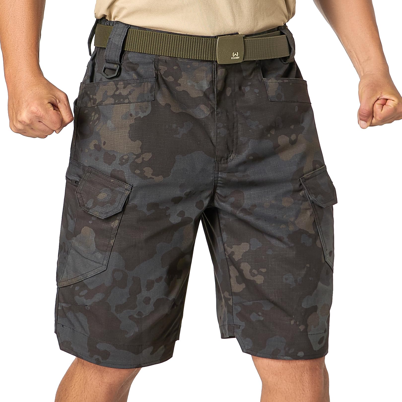 Jessie Kidden shorts side-pocket open demonstrates secure storage for tools and keys