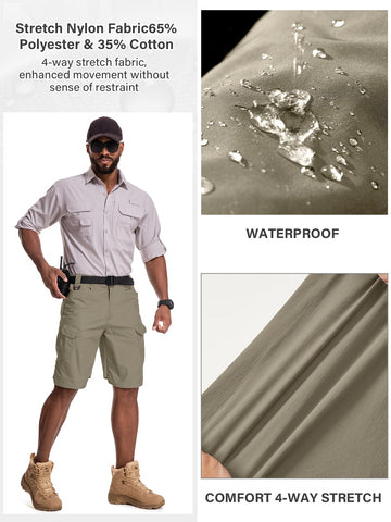 Jessie Kidden mens tactical stretch shorts UPF 50 sun protection for outdoor days