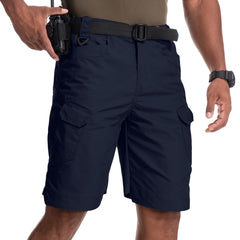 Jessie Kidden water-repellent multi-pocket shorts blue for organized trail days