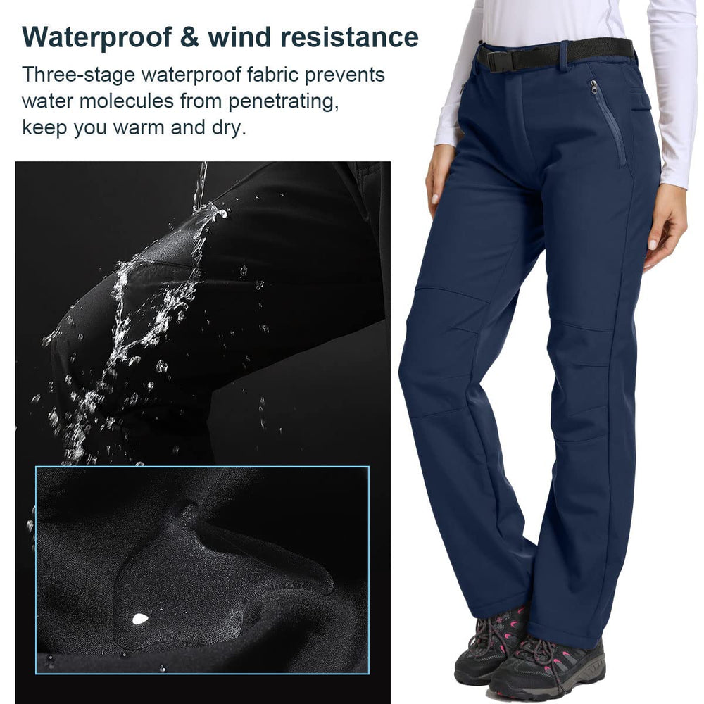 Jessie Kidden waterproof pants elastic waist with belt for secure hiking fit