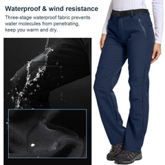 Jessie Kidden waterproof pants elastic waist with belt for secure hiking fit