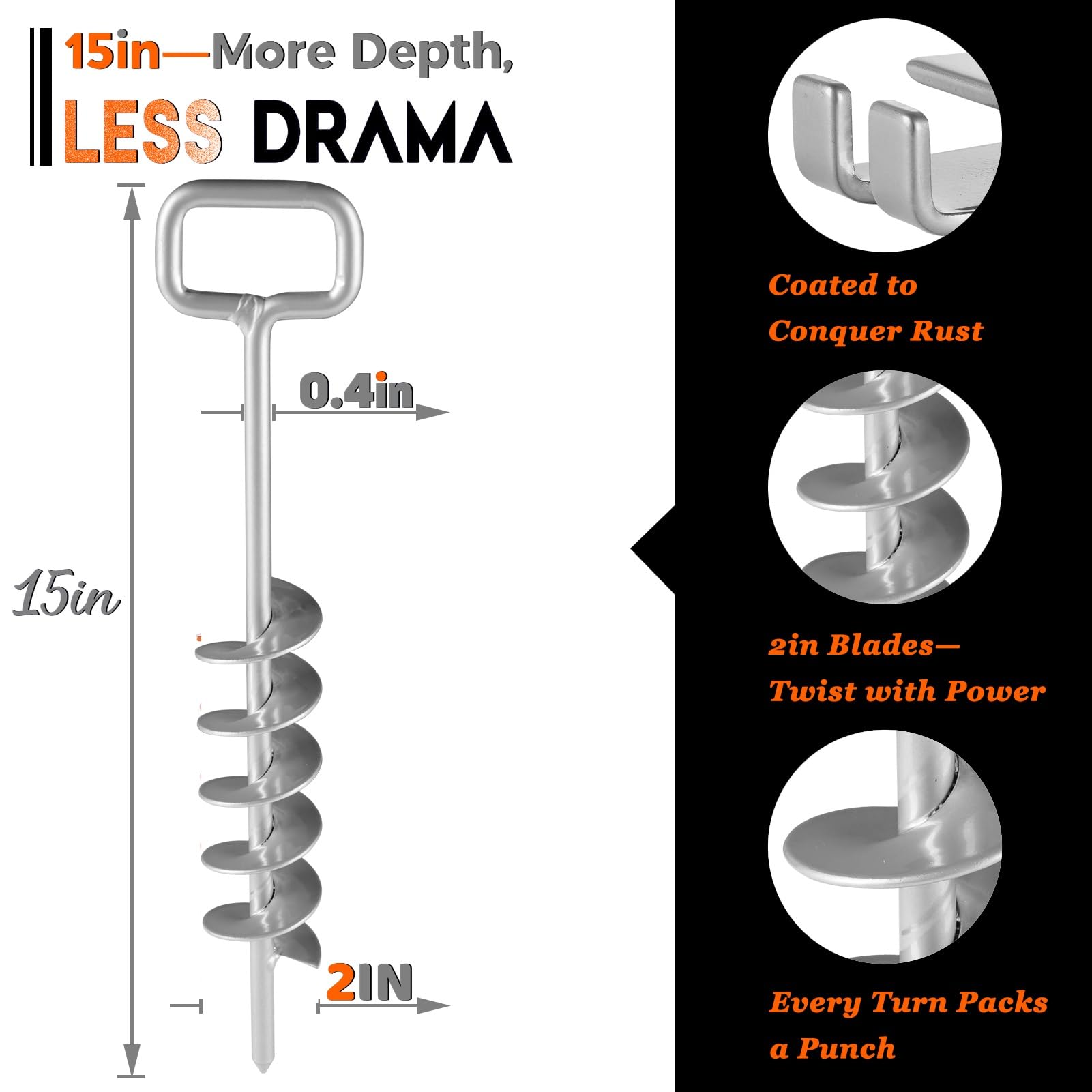 JESTALYX heavy-duty adapter helps drive anchors quickly and securely into ground.