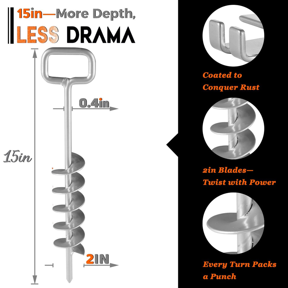 JESTALYX heavy-duty adapter helps drive anchors quickly and securely into ground.