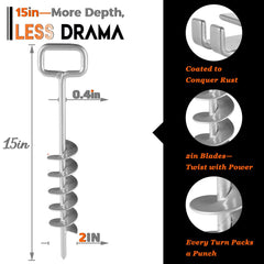 JESTALYX heavy-duty adapter helps drive anchors quickly and securely into ground.
