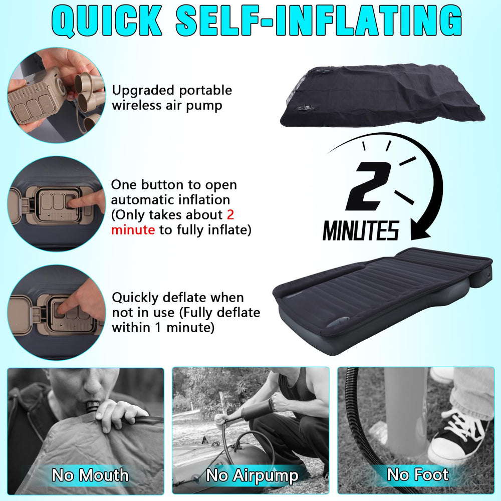JESTMOTOR built-in pump in action inflates the mattress in minutes